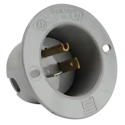 Pass & Seymour 5378-SS Straight Blade 2pole 3wire 20A 125V Flanged Inlet