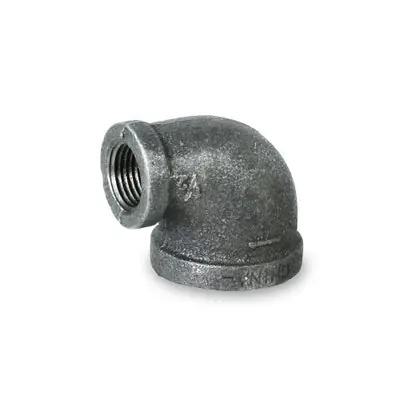 EverFlow BMRL1123 1-1/2 x 1-1/4 Black Reducing Elbow
