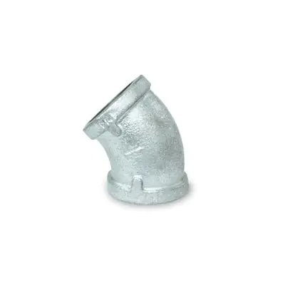EverFlow GMFF0100 1 Galvanized Elbow 45 Malleable Replacement MPN