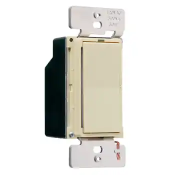 Pass & Seymour D600MIV 1.68 x 1.37 x 4.25 Inch 120 Volt 600 W 1-Pole 3-Way Ivory Incandescent Preset Dimmer