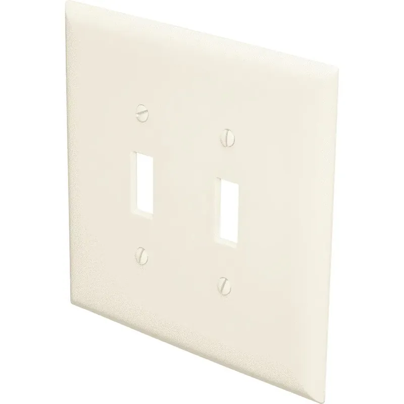 Pass & Seymour SPO2I Jumbo Thermoset Wall Plate, 2-Gang, Ivory