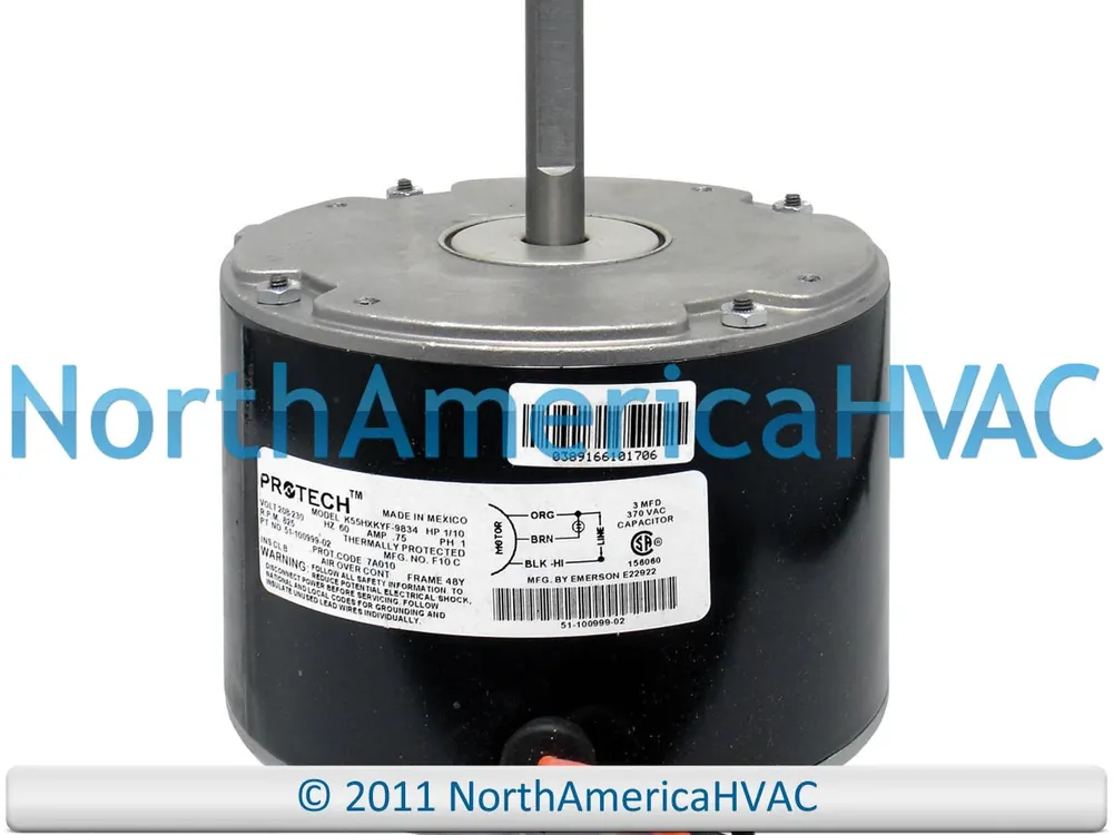RUUD 51-100999-02 Condenser Motor 1/10 HP 825 RPM
