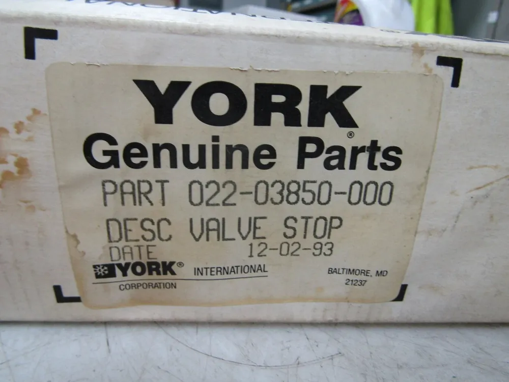 YORK 022-03850-000 Stop Valve