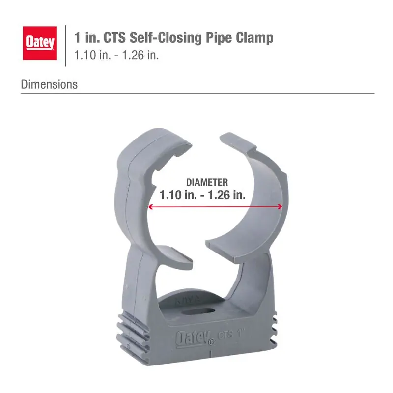 OATEY 34343 2 in. CTS and 1-1/2 in. IPS Self-Closing Pipe Clamp