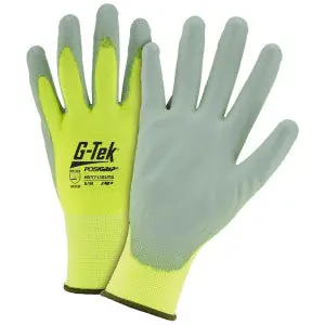 Protective Industrial Products HVY713SUTS/L PosiGrip Seamless Knits for General Duty Hi-Vis Yellow