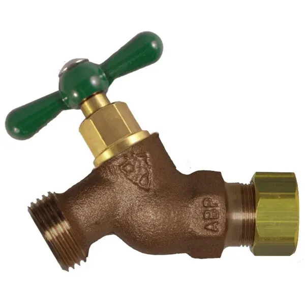ARROWHEAD BRASS & PLUMBING 254CCLF Hose Bibb, 1/2 in. Compression x 3/4 in. Male Hose Thread, Lead-Free
