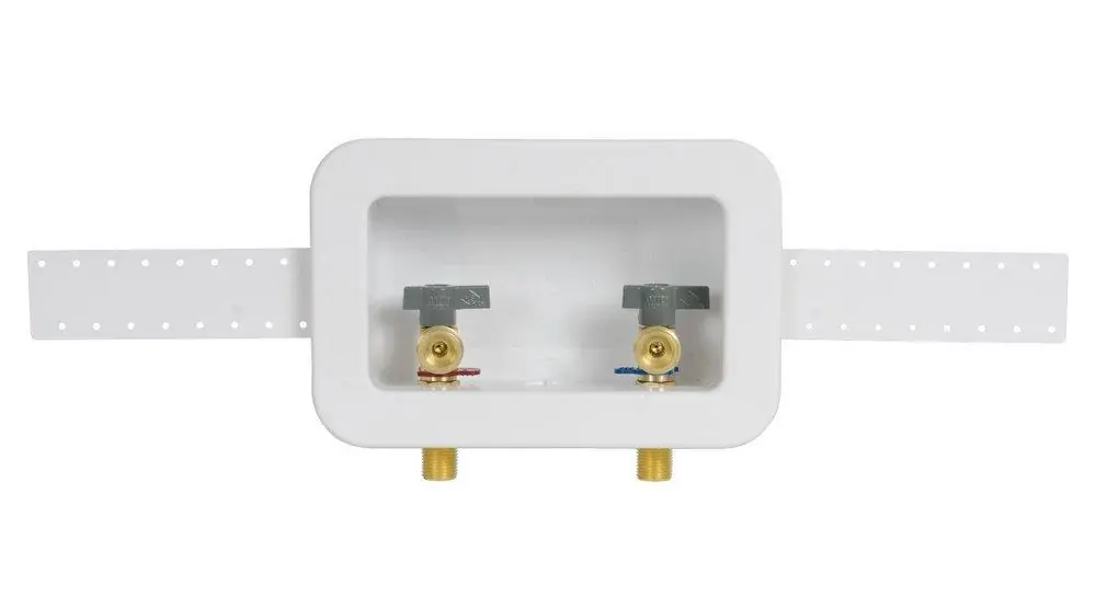 Oatey 38105 Centro II Quarter-Turn F1807 PEX Connection Washing Maching Supply Box with Hammer Arrestor
