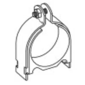 B-Line BVT075YZN Strut Clamp Pipe Clamp Zinc Chromate Steel BVT Series 3/4 Tubing O.D in 5/8 Copper Tubing