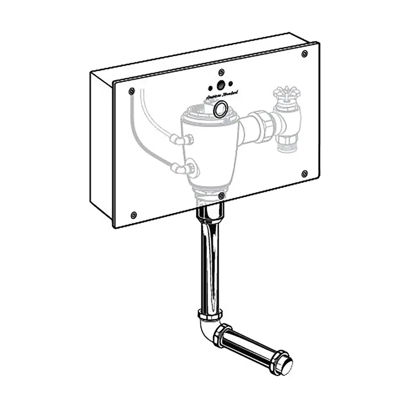 American Standard 606B510.007 Selectronic Concealed Urinal Flush Valve With Wall Box