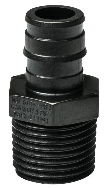 CHIEF 646WP2 PowerPEX Straight Adapter - 1/2 Inch MNPT x F1960 PEX Grip