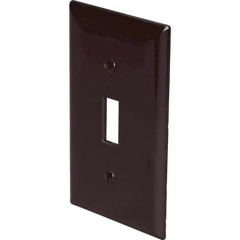 Pass & Seymour SP1 Toggle Switch Wall Plate, Single-Gang, Brown
