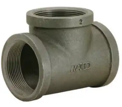 Matco-Norca ZMBTR0401 3/4 x 3/4 x 1/4 in. Female Class 150 Chinese Black Malleable Iron Reducing Tee
