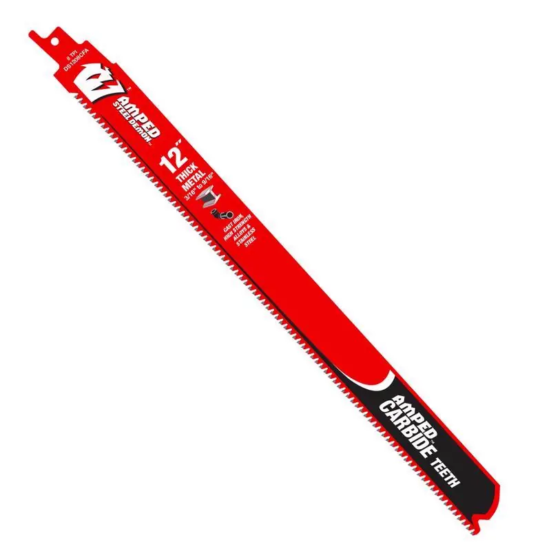 FREUD DS1208CFA3 Diablo 12-Inch 8 TPI AMPED Steel Demon Carbide Reciprocating Saw Blade 3-Pack