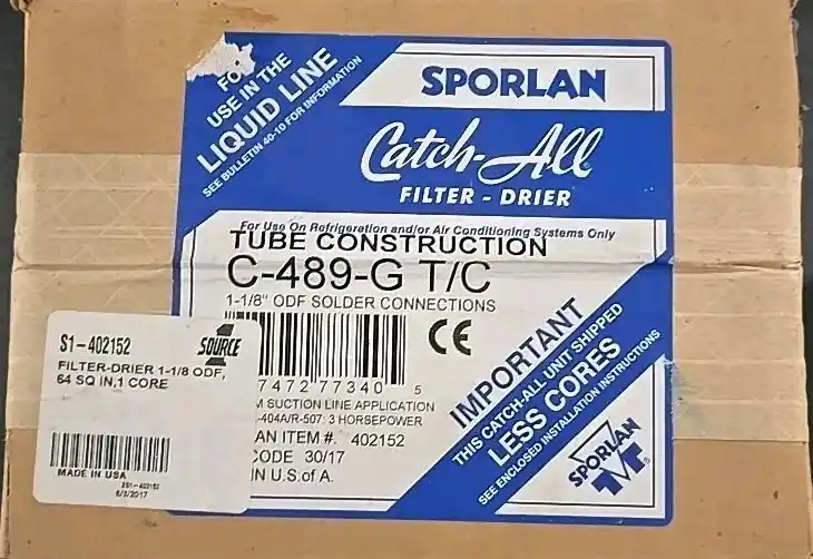 York S1-402152 Filter-Drier 1-1/8 ODF 1 Core
