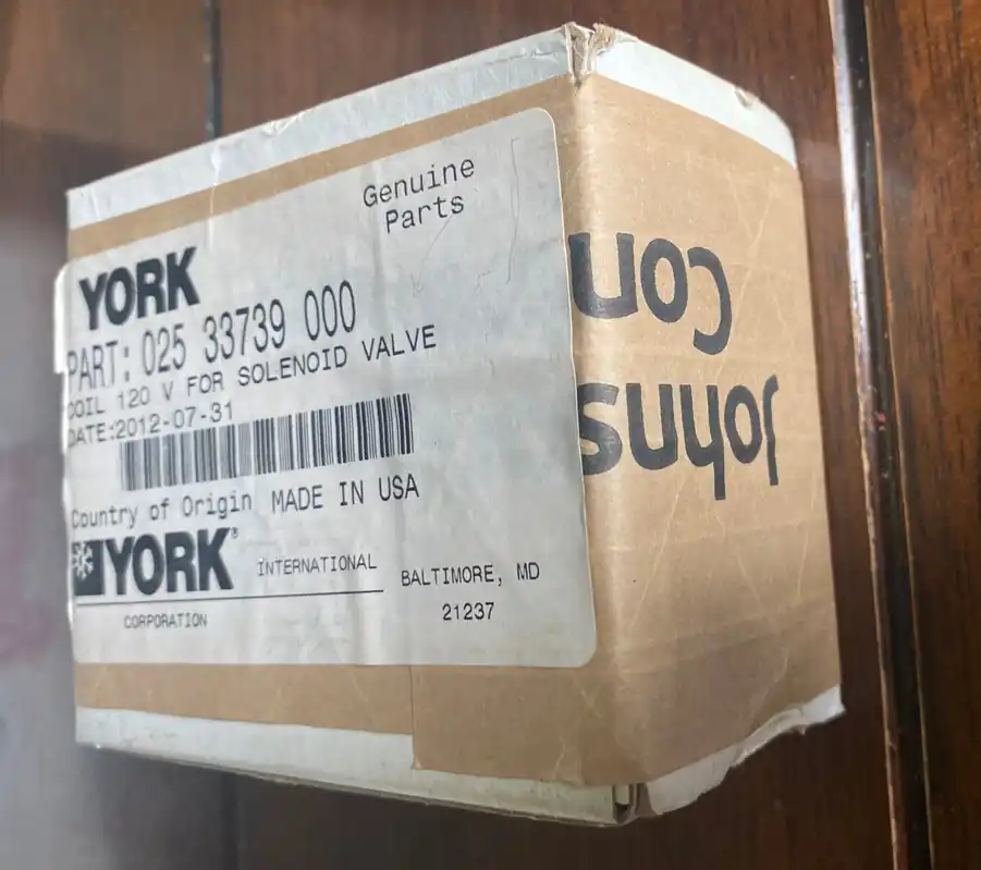 YORK 025-33739-000 Solenoid Valve Coil 120V