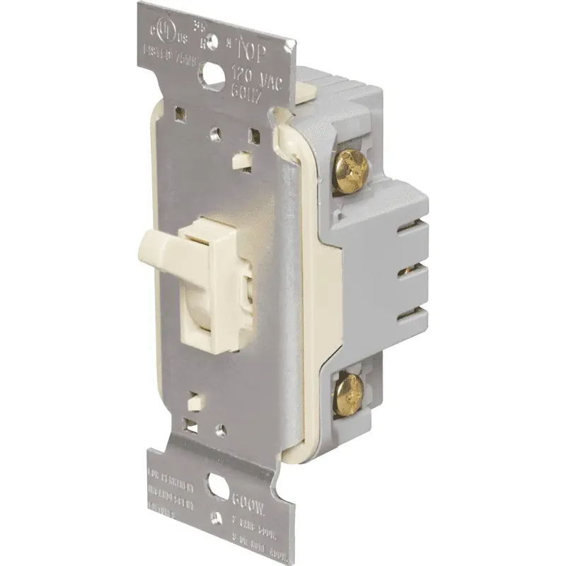 Pass & Seymour T603-I TradeMaster Toggle Dimmer 600W 120 Volt Ivory
