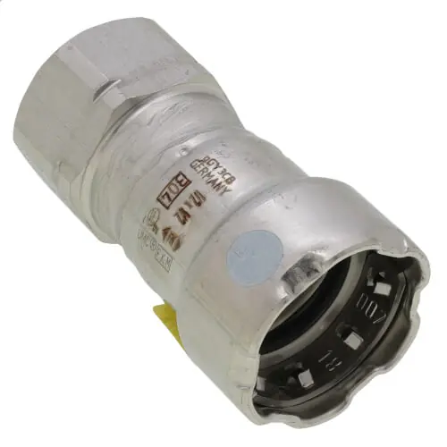 Viega 95275 1-1/2 MegaPress 304 Stainless Steel Female Adapter (Press x Female)
