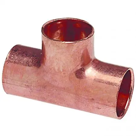 Nibco 9101800CB Copper Reducing Tee, Solder Pressure 611, 1-1/2 inch x 1-1/4 inch x 3/4 inch, C x C x C