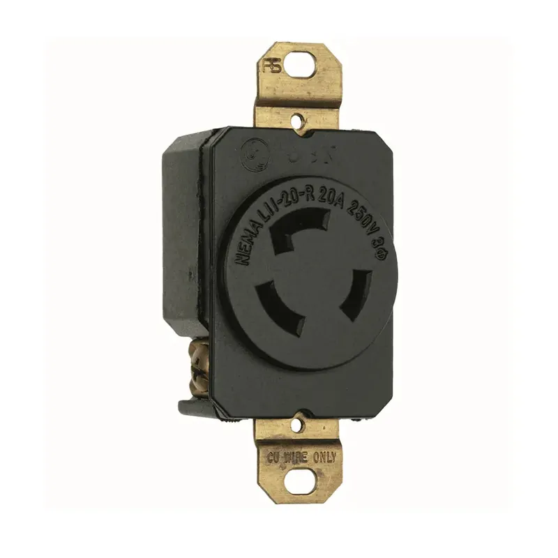 Pass & Seymour L1120R 20A Turnlok Single Receptacle 250 VAC 3-Wire 3-Phase