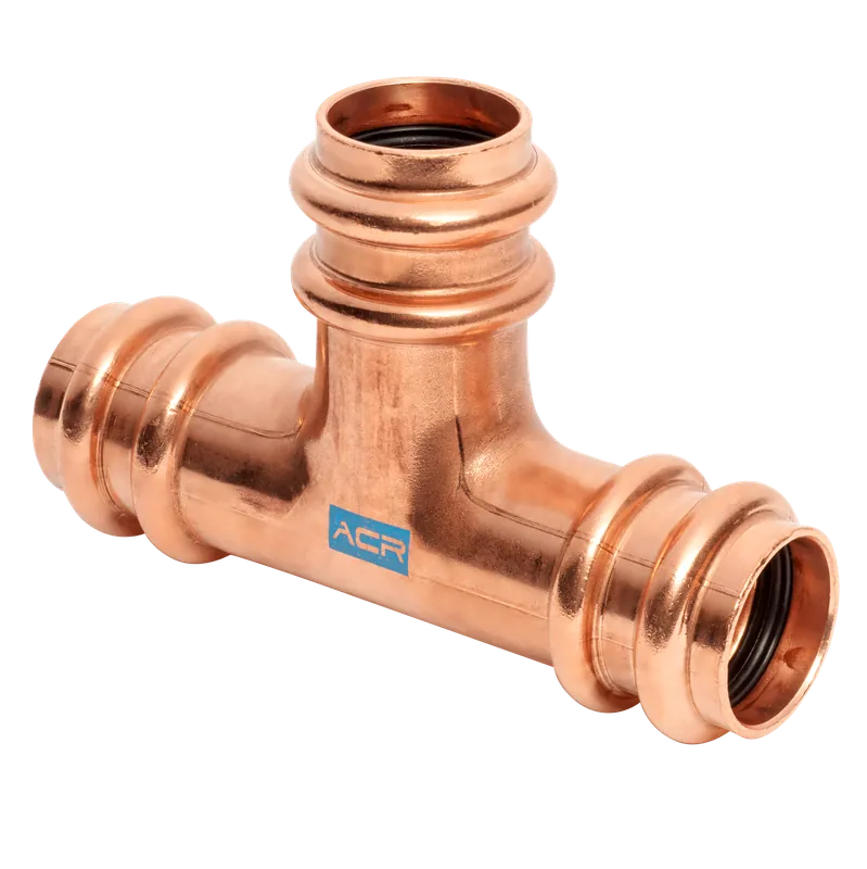 Mueller Streamline PRESS-RP04000 ACR Copper Press Tee 3/8
