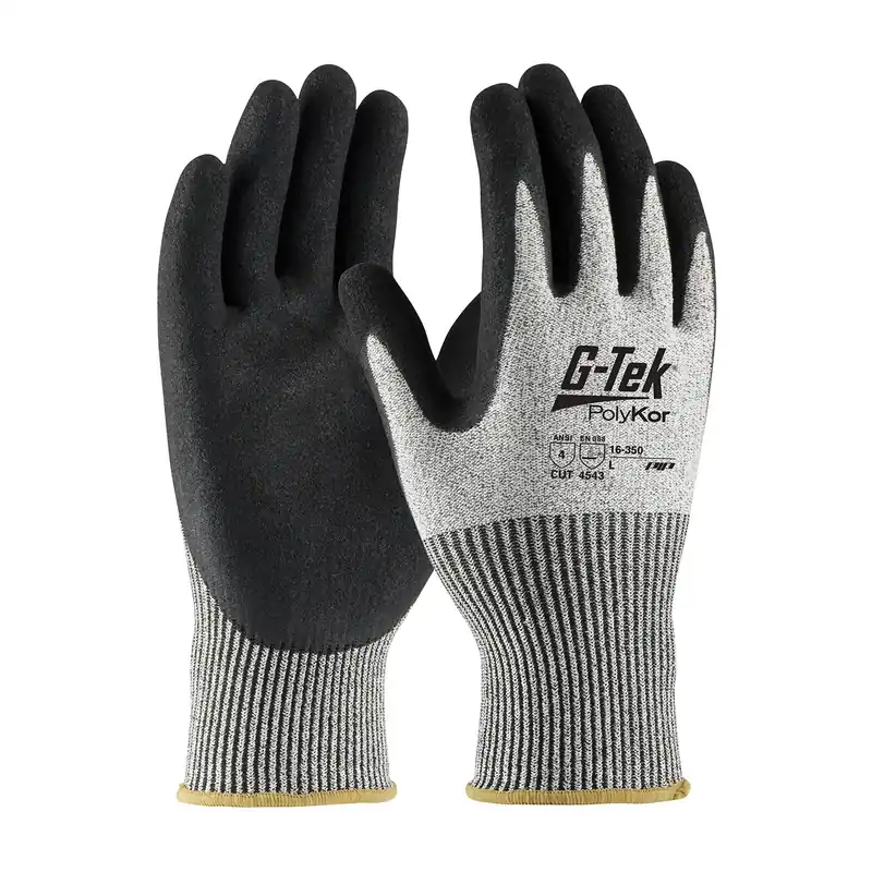 G-Tek 16-350/M Lightweight Cut Resistant Gloves M Micro Surface Nitrile Coating PolyKor Fiber