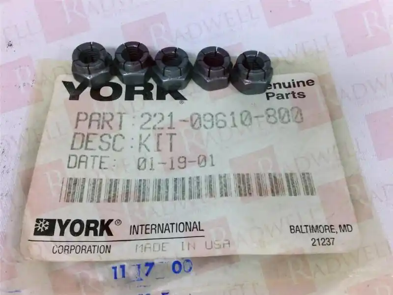 YORK 221-09610-800 Hex Self-Locking Nut
