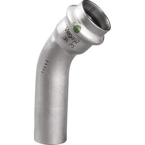 Viega 80550 1-1/4 Press x CTS ProPress Stainless Steel 45-Degree Street Elbow w/ EPDM Seal