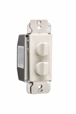Pass & Seymour 94315-LA TradeMaster Wide Slide De-Hummer Dimmer Dual Rotary Fan Speed Control