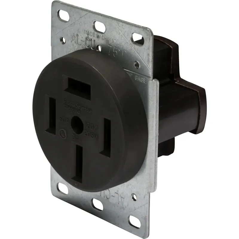 Pass & Seymour 3870 Straight Blade Single Flush Receptacle, 60A, 220/208 VAC, 4-Pole, 4-Wire