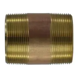 BRASS 86NI4020070C Pipe Nipple 2 in MPT x 2 in MPT Replacement MPN