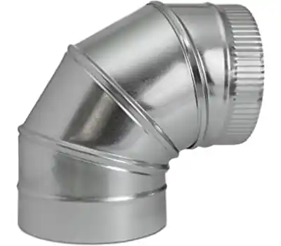 WALSH & ALBERT 1626GAELB90 16 in. 26 Gauge Galvanized Steel Adjustable 90-Degree Elbow