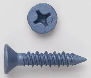 Peco 3911J 1/4 X 1-3/4 Flat Head Phillips Masonry Screw Blue 100