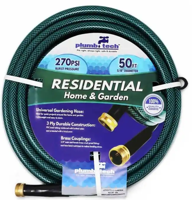GRIP TIGHT TOOLS GAR50 Green Garden Hose 50ft