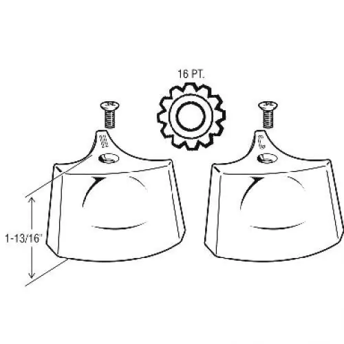 The Faucet Doctor 21322FD Faucet Handles 1-13/16 Inch For Crane