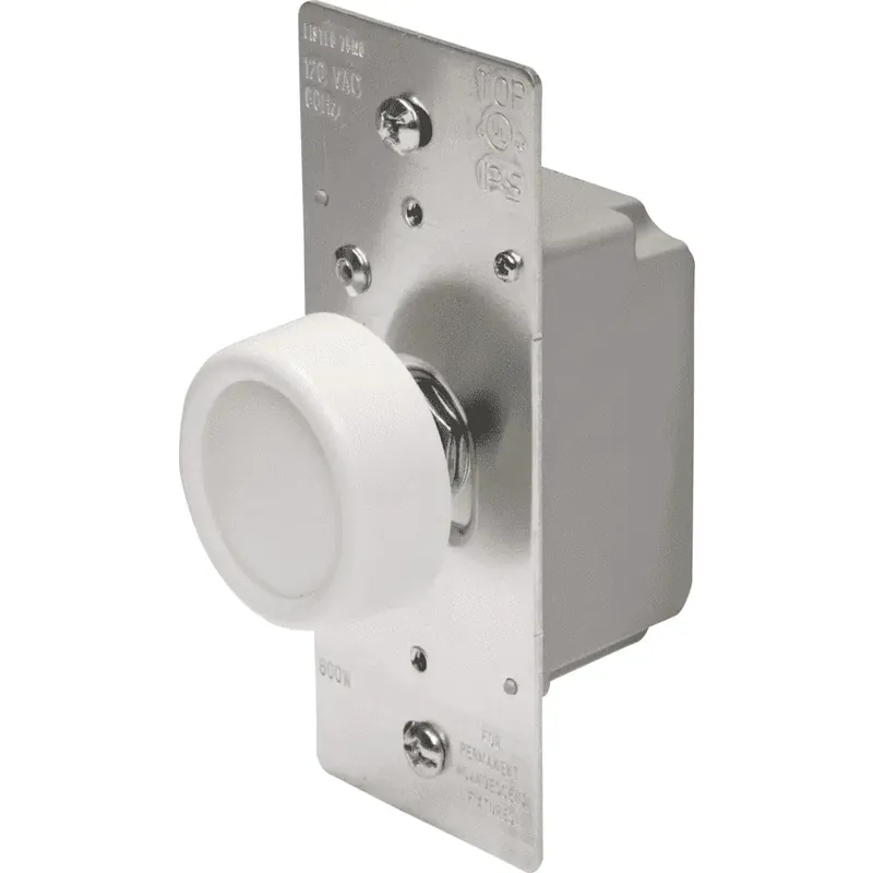 Pass & Seymour R603PW RFI Rotary Dimmer, Preset 3-Way, White