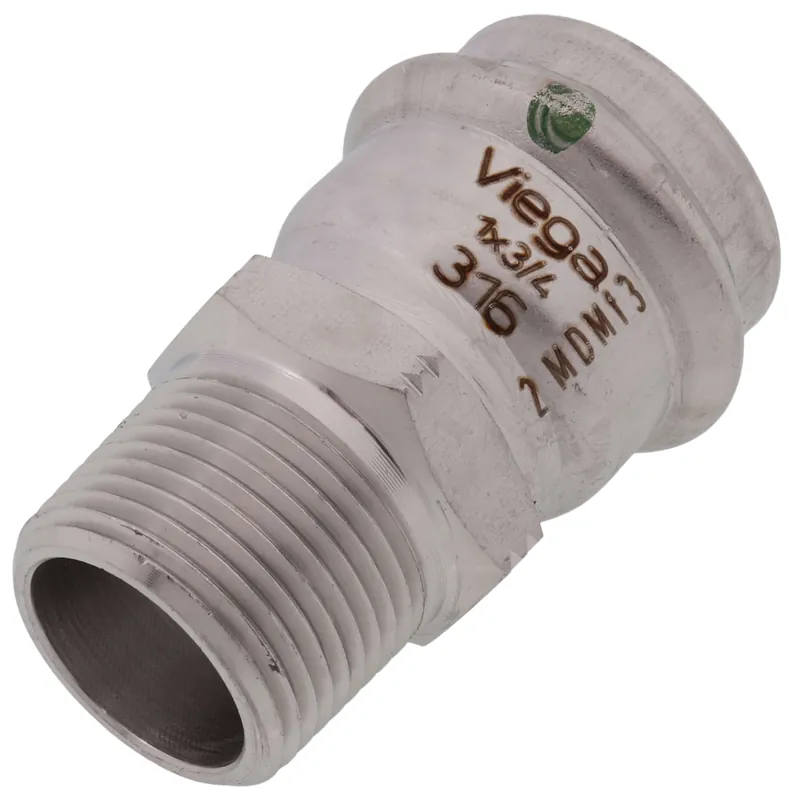 Viega 80035 1 Press x 3/4 Male ProPress 316 Stainless Steel Adapter
