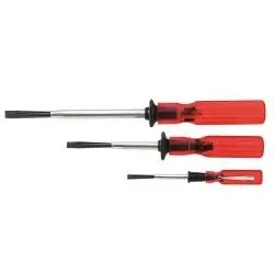 Klein SK234 Slotted Holding Screwdriver Set, 3 Pieces, ASME Specified, Steel/Acetate, Polished Chrome