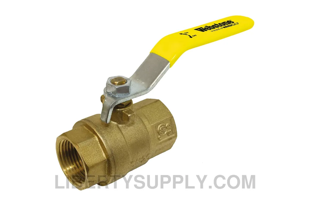 WEBSTONE H-40704W 1 in. Forged Brass Full Port Ball Valve