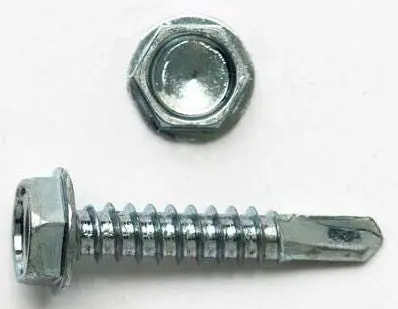 Peco 8X34HTJ 8 X 3/4 Hex Washer Head Self Drill Type 2 Zinc 100