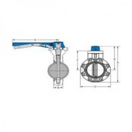 Spears 682311-030 3 PVC Pool Butterfly Valve W/HDL EPDM