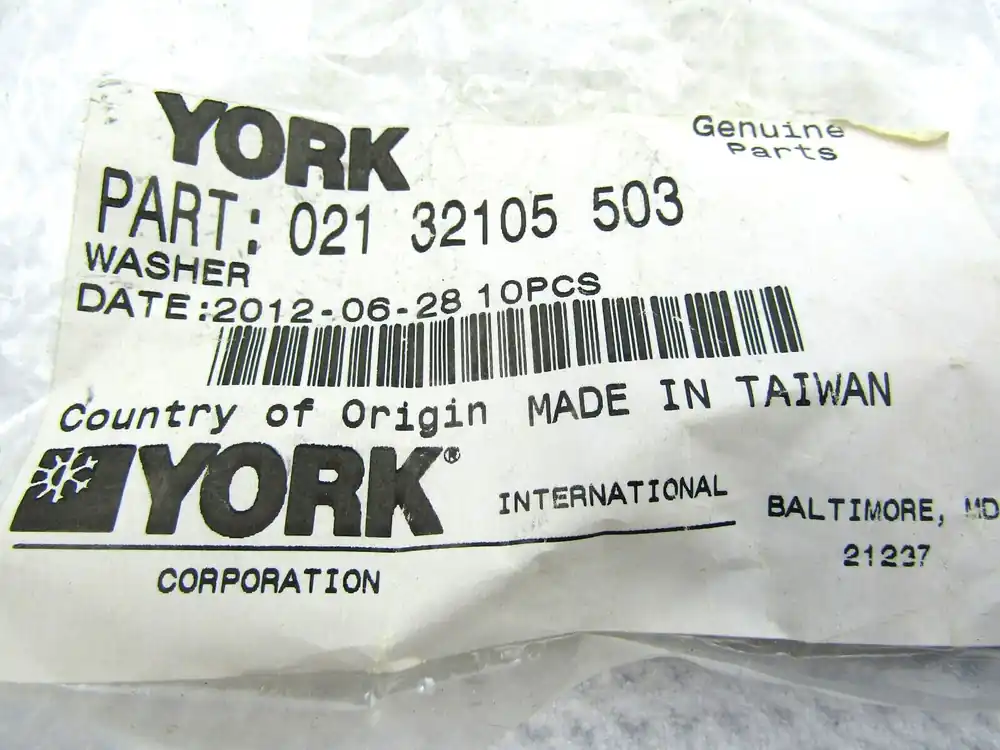 YORK 021-32105-503 Washer Pack/10