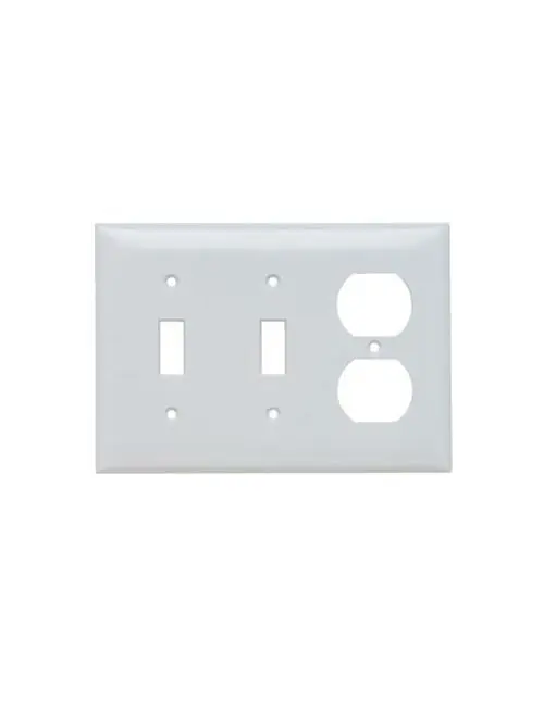 Pass & Seymour SP28 3-Gang 2-Toggle 1-Duplex Combination Wallplate