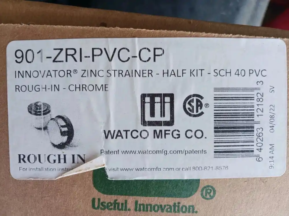 Plastics 901-ZRI-PVC-CP Innovator Lift & Turn Bath Waste Half Kit