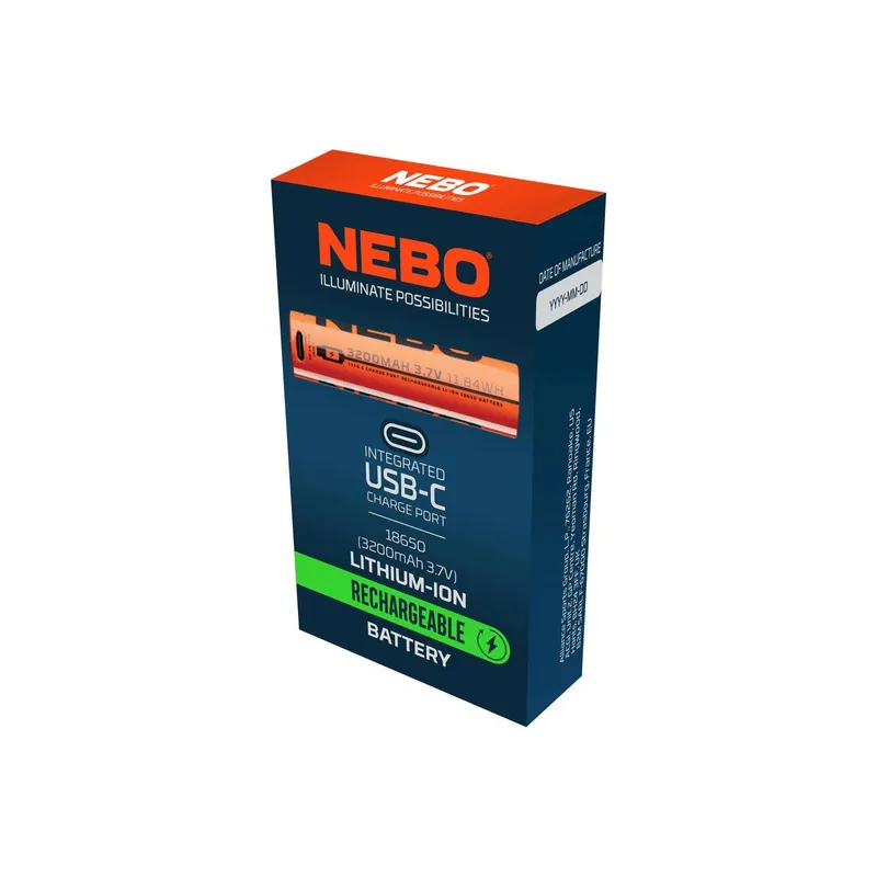 NEBO NEB-BAT-0008 NEBO 18650 Rechargeable Battery 3200mAh