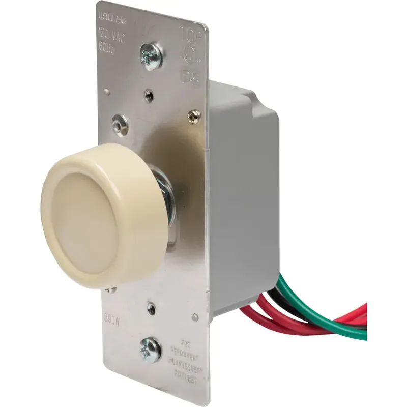 Pass & Seymour R603PI RFI Rotary Dimmer, Preset 3-Way, Ivory