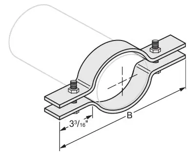 Gregory Industries W500180 Iron Pipe Riser Clamp - Series W500