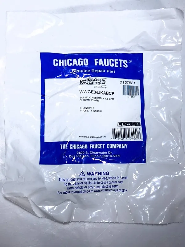 Chicago Faucets E34JKABCP-BULK Softflo Aerator 1.5 GPM Male Thread