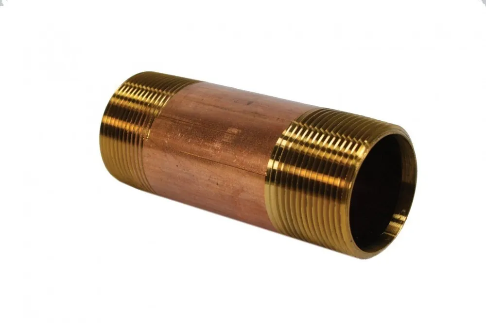 JONES STEPHENS N28014 1 1/2 X 8 RED BRASS PIPE NIPPLE