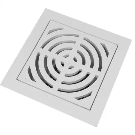 JONES STEPHENS S49094 4 PVC FLOOR SINK W/FULL GRATE & FLAT STR