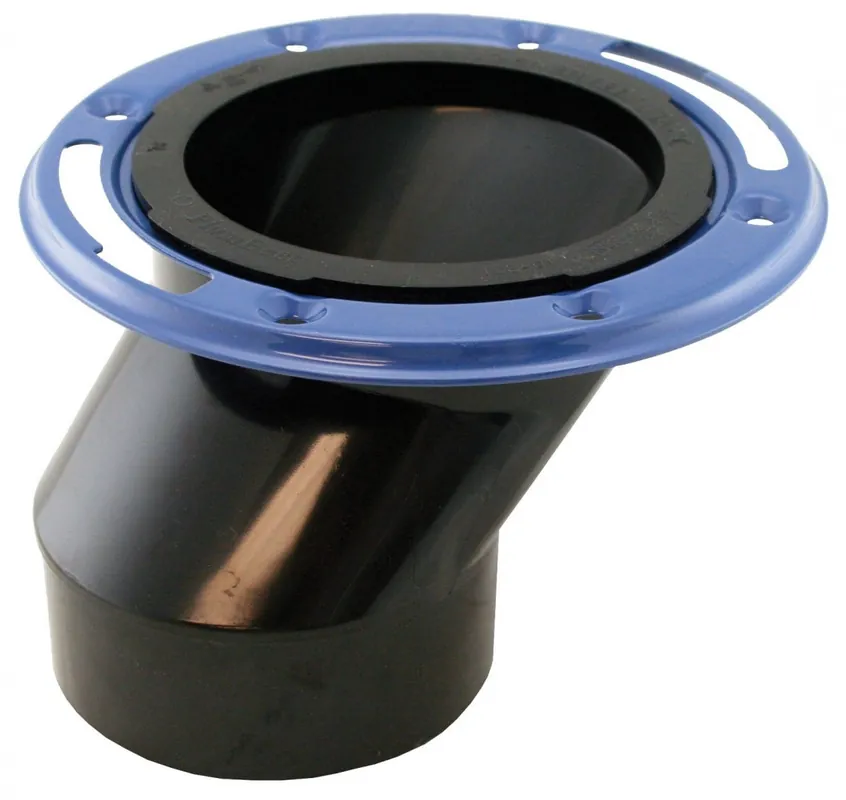 JONES STEPHENS C54401 3X4 ABS OFFSET CLOSET FLANGE W/MTL RING